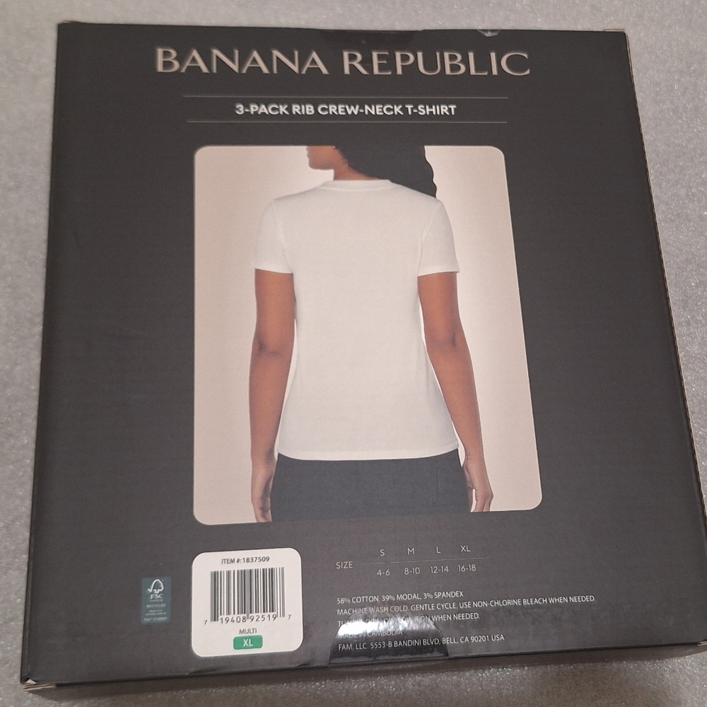Banana Republic Rib Crew-Neck T-Shirts - Picture 2 of 2